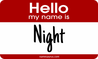 Hello my name is Night png download
