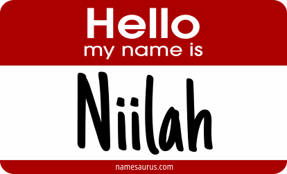 Hello my name is Niilah png download
