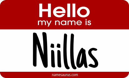 Hello my name is Niillas png download