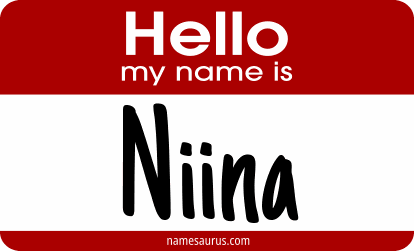 Hello my name is Niina png download