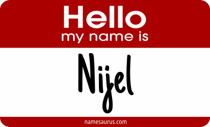 Hello my name is Nijel png download