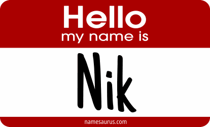Hello my name is Nik png download
