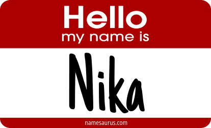 Hello my name is Nika png download