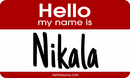Hello my name is Nikala png download