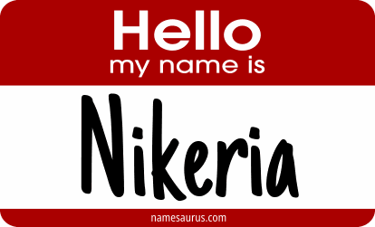 Hello my name is Nikeria png download