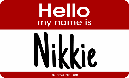 Hello my name is Nikkie png download