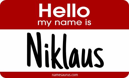 Hello my name is Niklaus png download