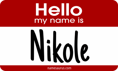 Hello my name is Nikole png download