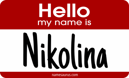 Hello my name is Nikolina png download