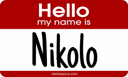 Hello my name is Nikolo png download
