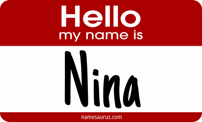 Hello my name is Nina png download