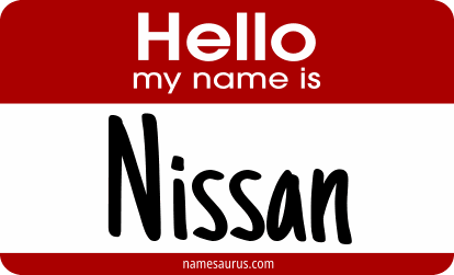 Hello my name is Nissan png download