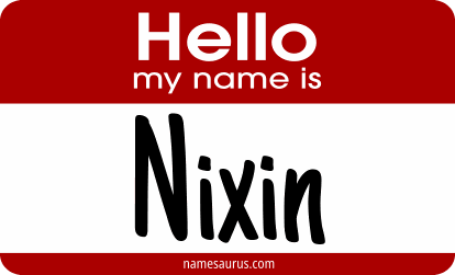 Hello my name is Nixin png download