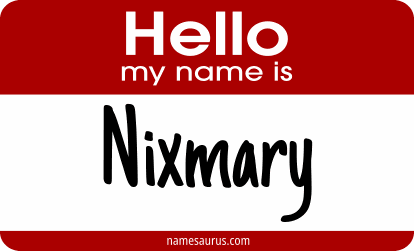 Hello my name is Nixmary png download