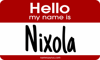 Hello my name is Nixola png download