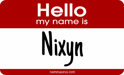 Hello my name is Nixyn png download