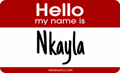 Hello my name is Nkayla png download