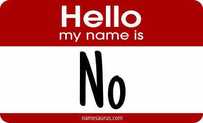 Hello my name is No png download