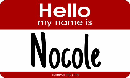 Hello my name is Nocole png download