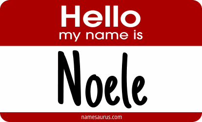 Hello my name is Noele png download