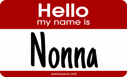 Hello my name is Nonna png download