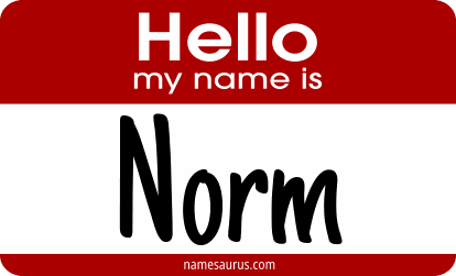 Hello my name is Norm png download