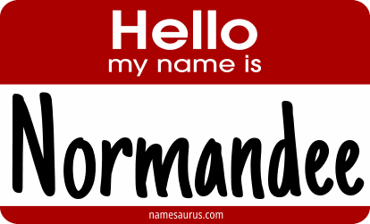 Hello my name is Normandee png download