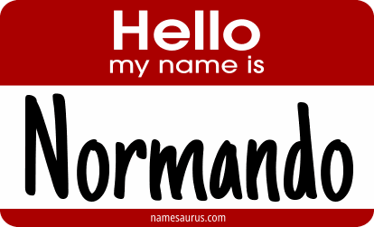 Hello my name is Normando png download
