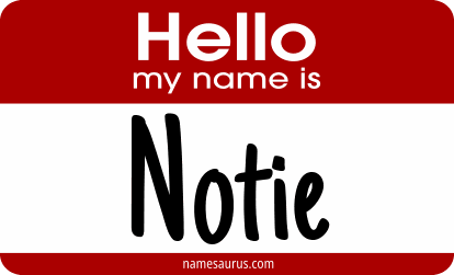 Hello my name is Notie png download