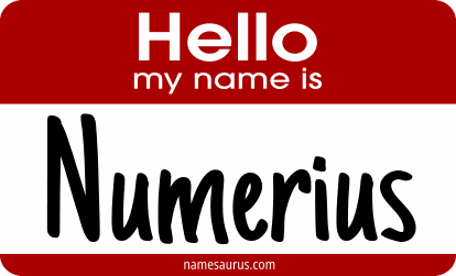 Hello my name is Numerius png download
