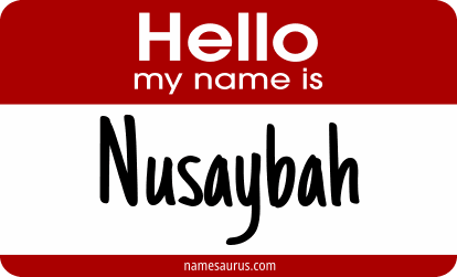Hello my name is Nusaybah png download