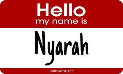 Hello my name is Nyarah png download