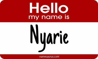 Hello my name is Nyarie png download
