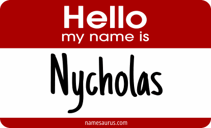 Hello my name is Nycholas png download