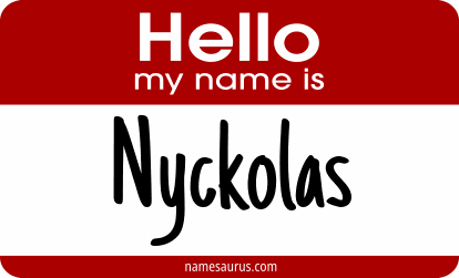 Hello my name is Nyckolas png download