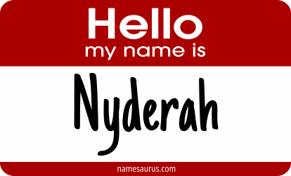 Hello my name is Nyderah png download