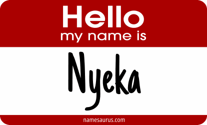 Hello my name is Nyeka png download
