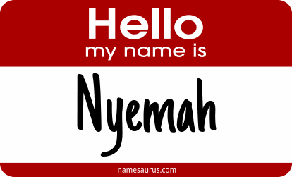 Hello my name is Nyemah png download