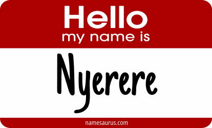 Hello my name is Nyerere png download