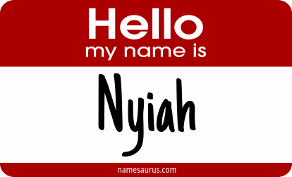 Hello my name is Nyiah png download