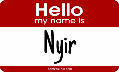 Hello my name is Nyir png download