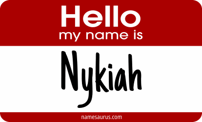 Hello my name is Nykiah png download