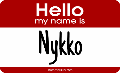 Hello my name is Nykko png download