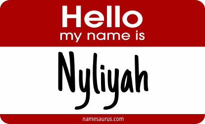 Hello my name is Nyliyah png download