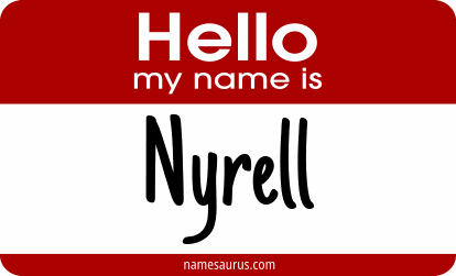 Hello my name is Nyrell png download