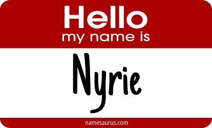 Hello my name is Nyrie png download