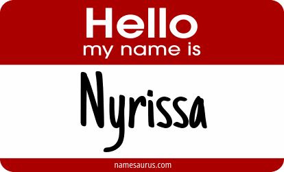 Hello my name is Nyrissa png download