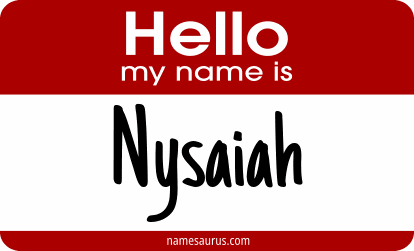 Hello my name is Nysaiah png download