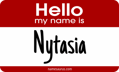 Hello my name is Nytasia png download