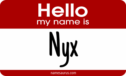 Hello my name is Nyx png download